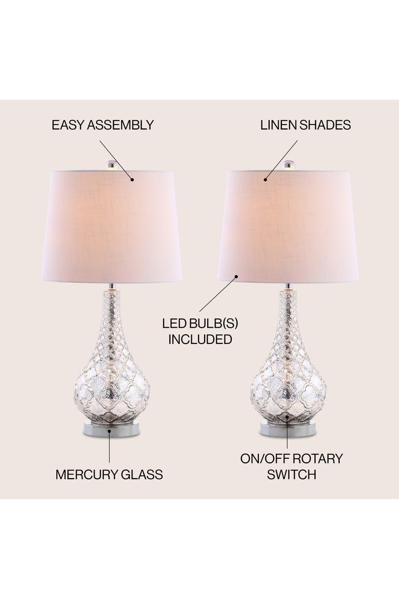 Darren 25.5" Glass LED Table Lamp, Mercury Silver, Alternate, color, Mercury Silver