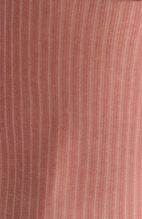 Nordstrom Vertical Stripe Sheer Crew Socks In Pink