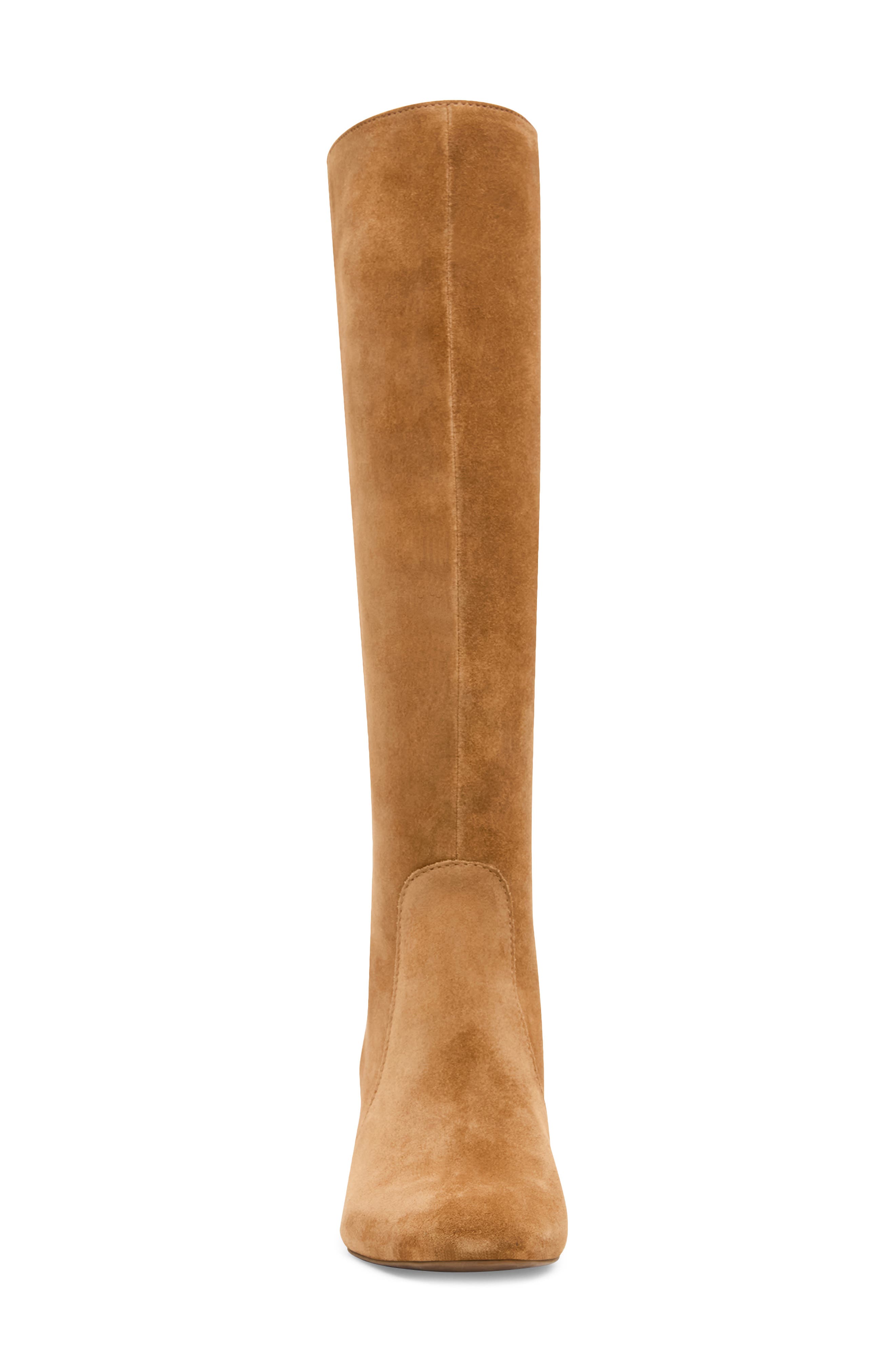 Mindy Knee High Leather Boot, Alternate, color, CAMEL SUEDE