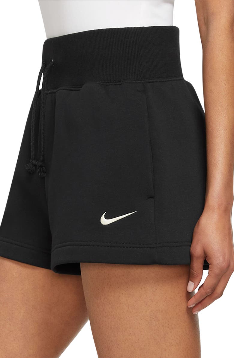 Nike Phoneix Fleece High Waist Shorts, Alternate, color,