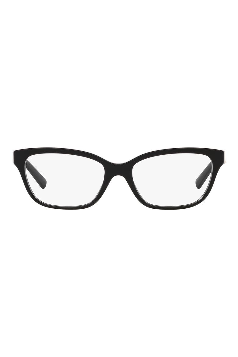 54mm Pillow Optical Glasses, Main, color, BLACK