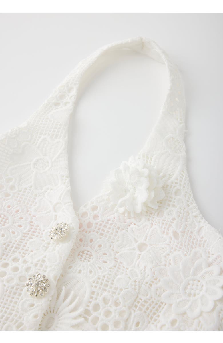 Marlo Kids Lucinda Embroidered Vest, Alternate, color, Ivory