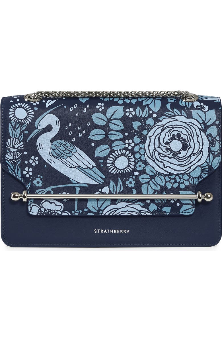 Strathberry Loch Print East/West Leather Shoulder Bag, Main, color,