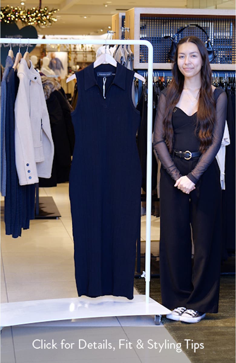 Collared Sleeveless Knit Dress, sales video thumbnail