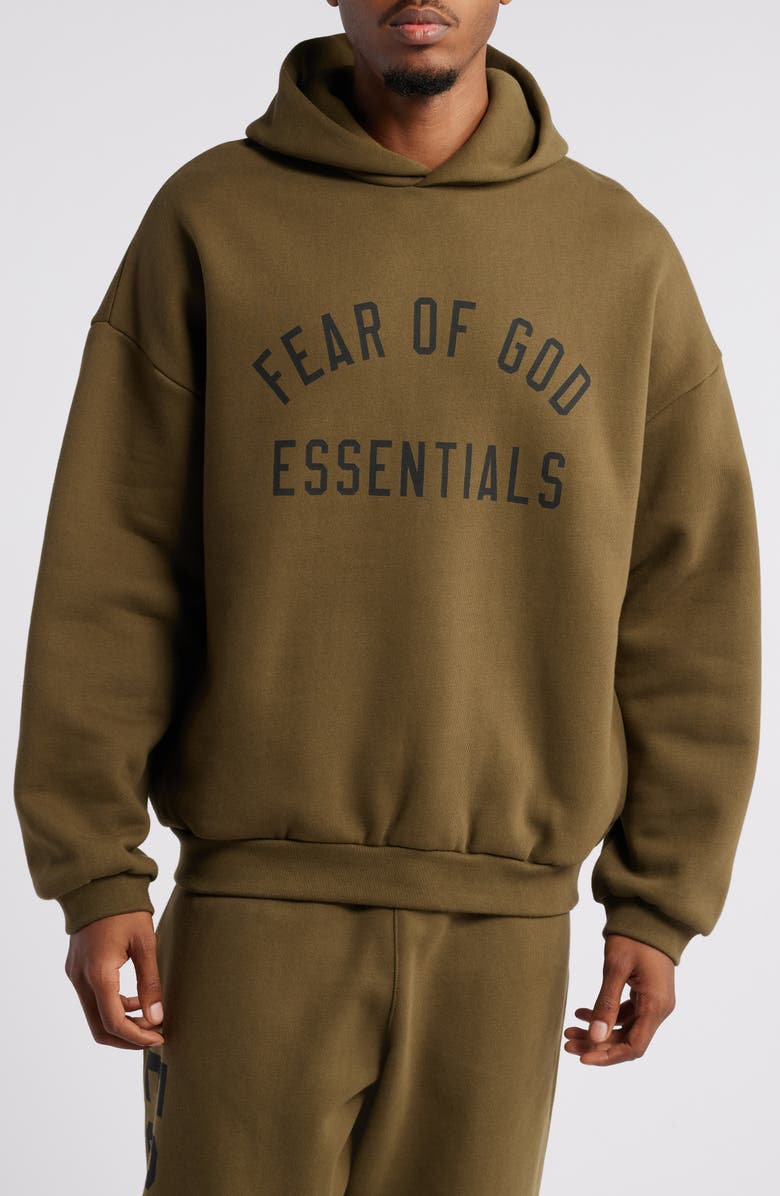 Fear of God Essentials Gender Inclusive Logo Hoodie, Main, color, 