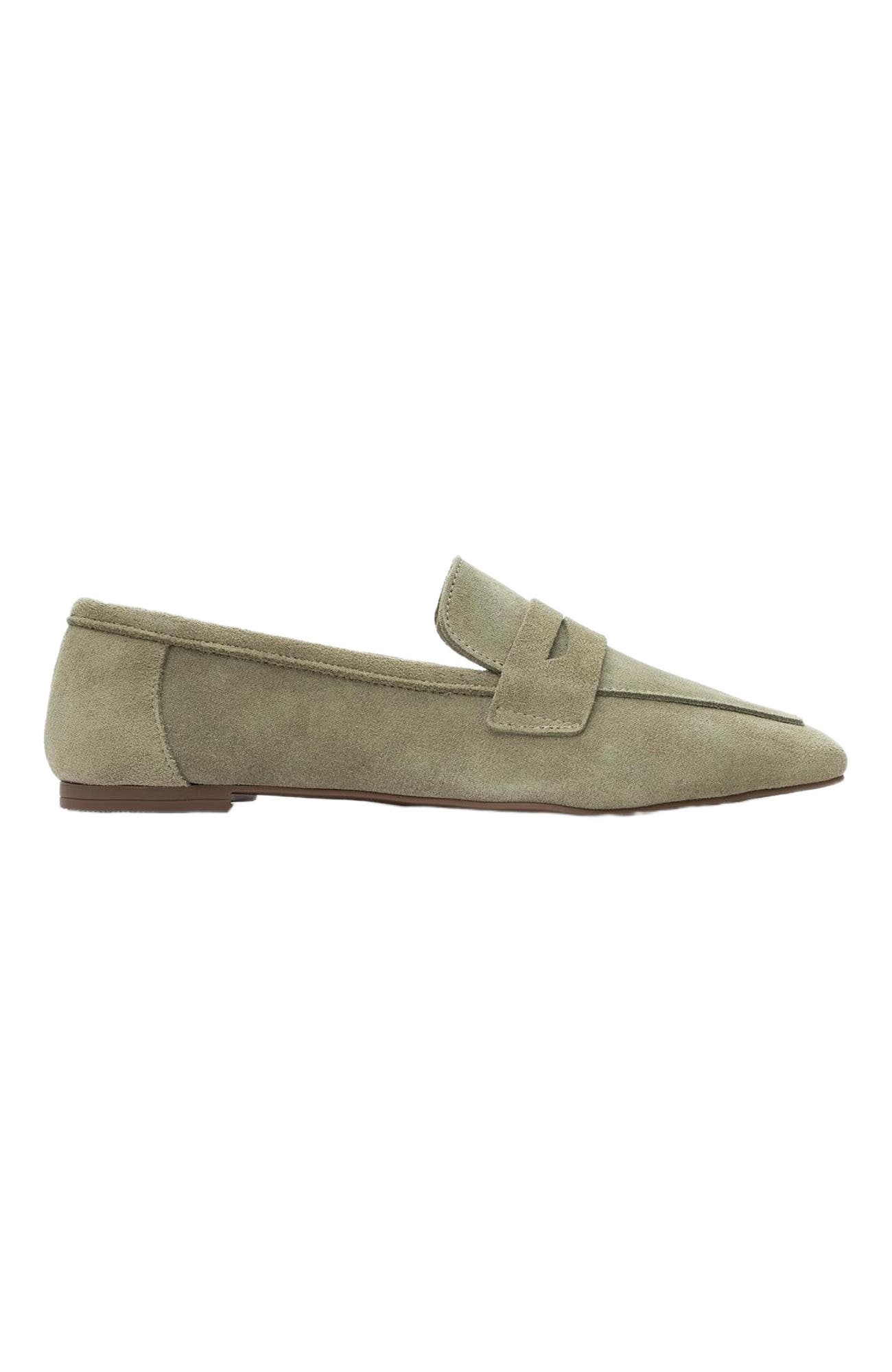 Morne Leather Loafers, Alternate, color, Green Suede Leather