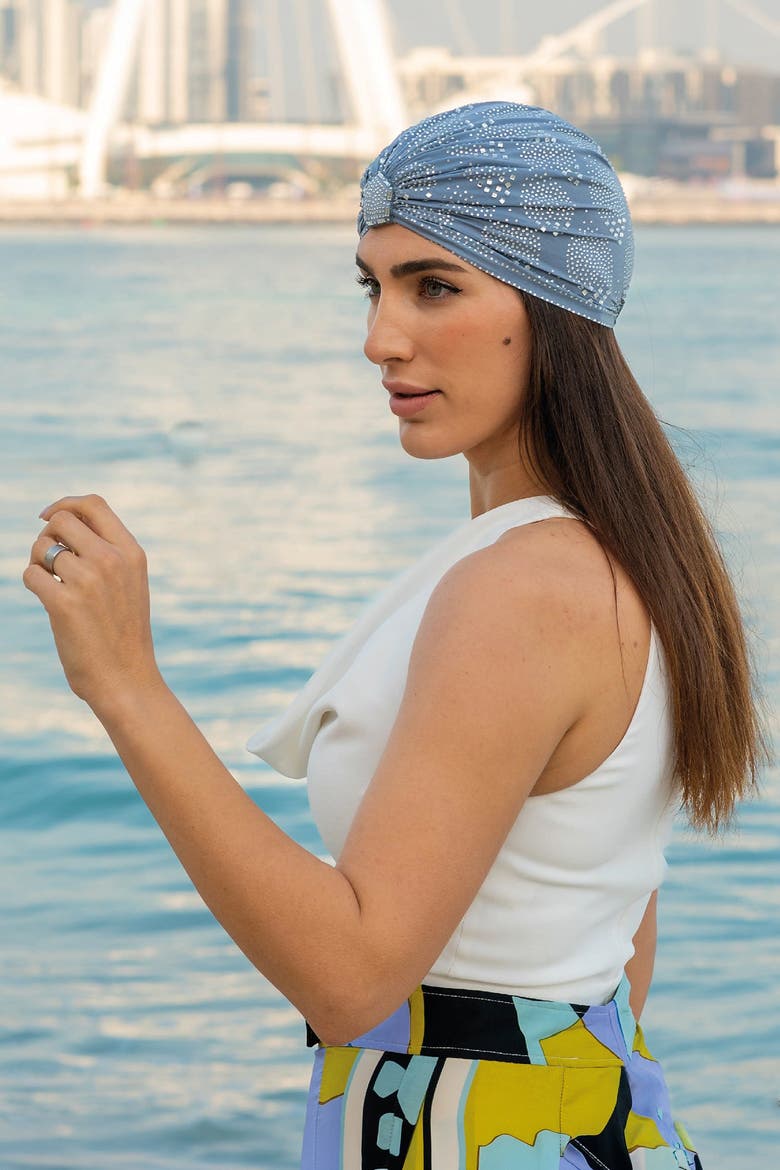 Blue Mirage Silver Crystal Headwrap, Alternate, color, Silver