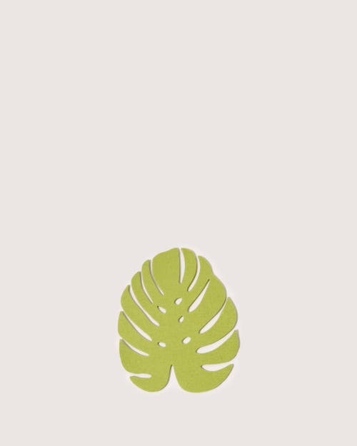 Graf & Lantz Graf Lantz Merino Wool Medium Monstera Trivet In Pistachio