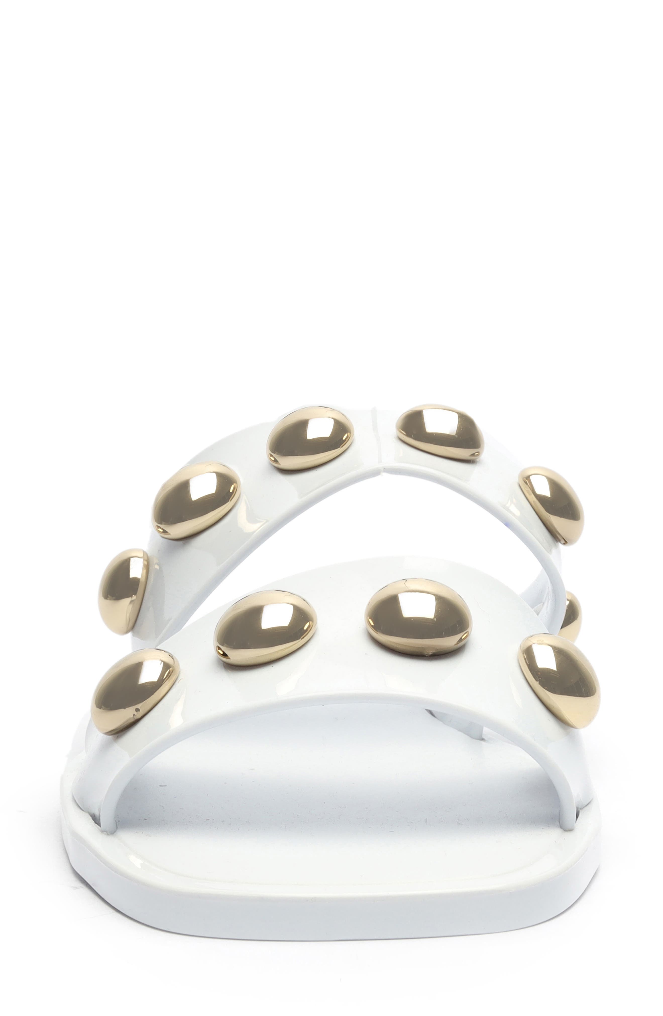 Lizzie Slide Sandal, Alternate, color, WHITE