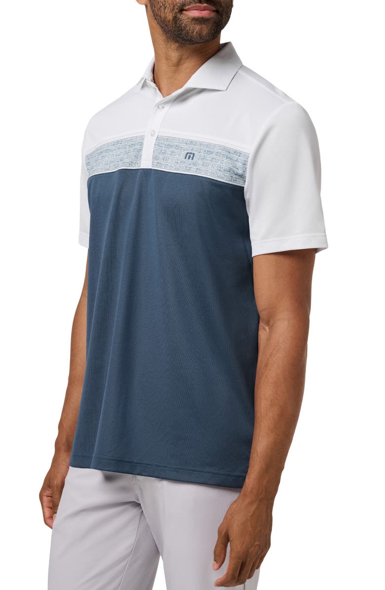 TravisMathew Good Good Colorblock Polo, Alternate, color, White