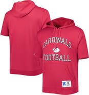 Mitchell & Ness Men's Mitchell & Ness Cardinal Arizona Cardinals Washed Short Sleeve Pullover Hoodie