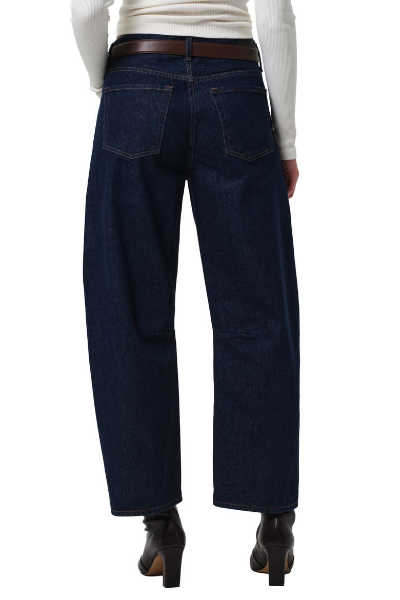 Miro High Waist Ankle Relaxed Barrel Jeans, Alternate, color, AMHERST DARK INDIGO