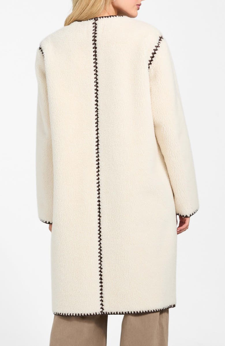 GUESS Mia Fleece Jacket, Alternate, color, White