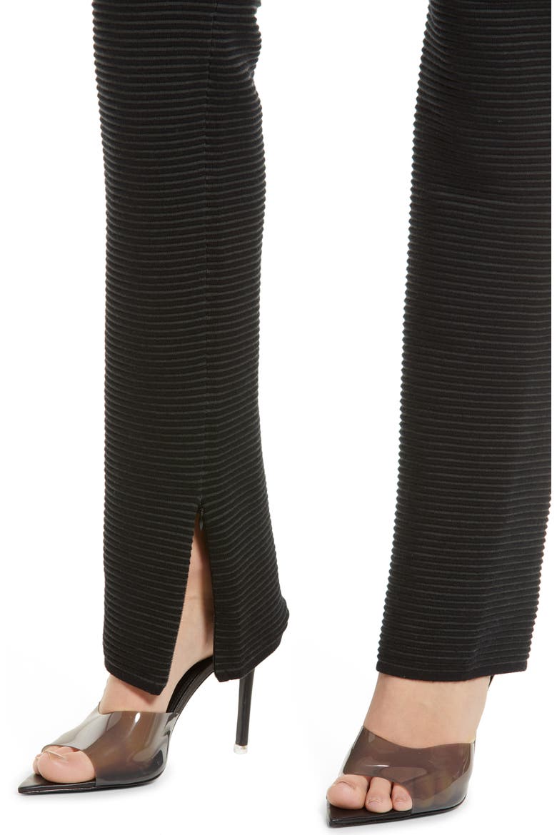 Heavy Rib Wide Leg Pants, Alternate, color, BLACK001