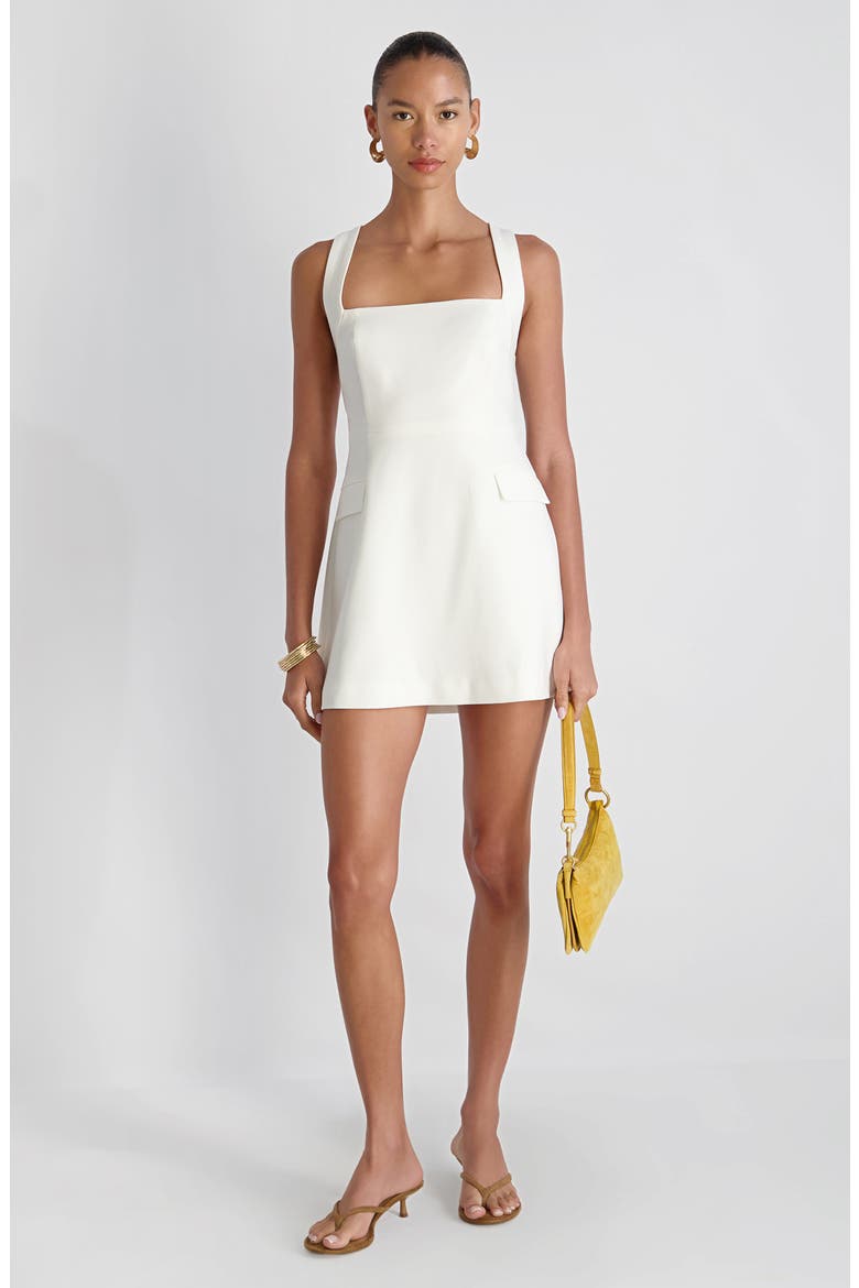 Whisper Crisscross Strap Minidress, Alternate, color, SUMMER WHITE