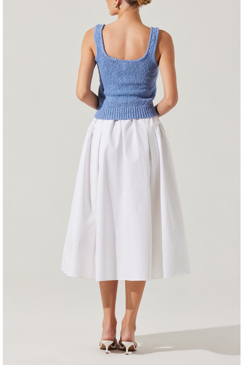 Laila Midi Skirt, Alternate, color, WHITE