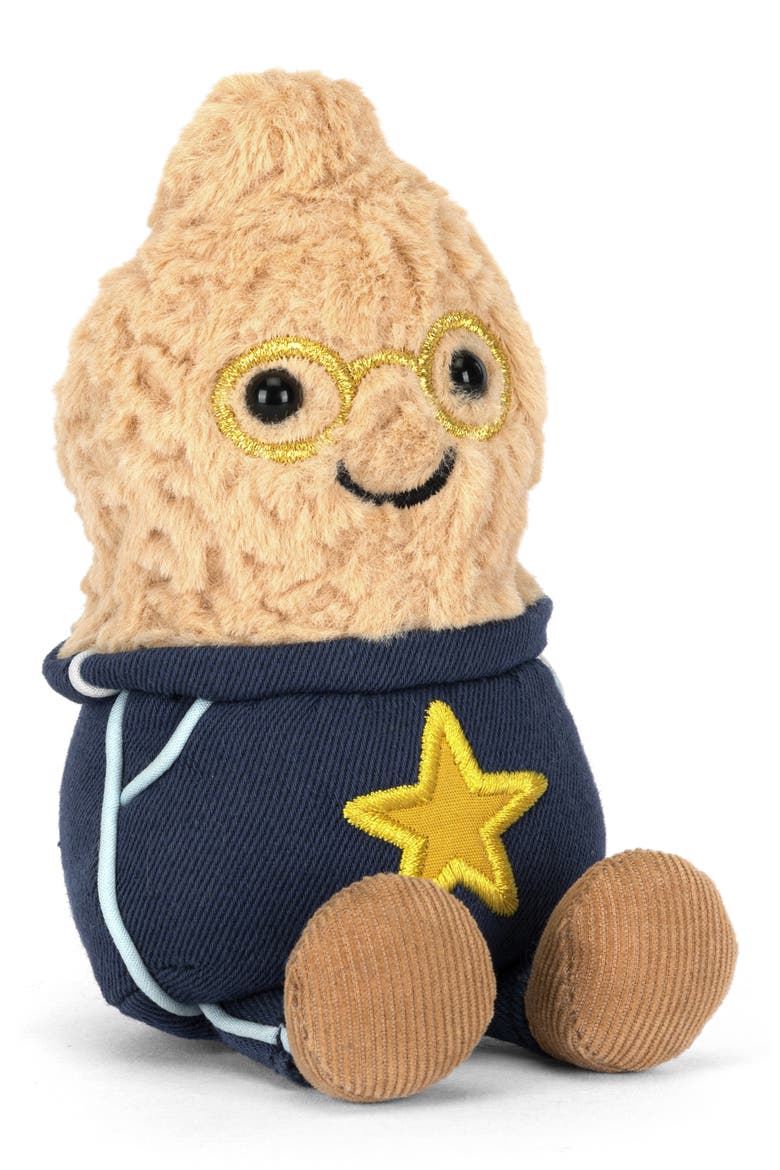 Amuseables Peanut Star Student Plushie, Alternate, color, BEIGE MULTI