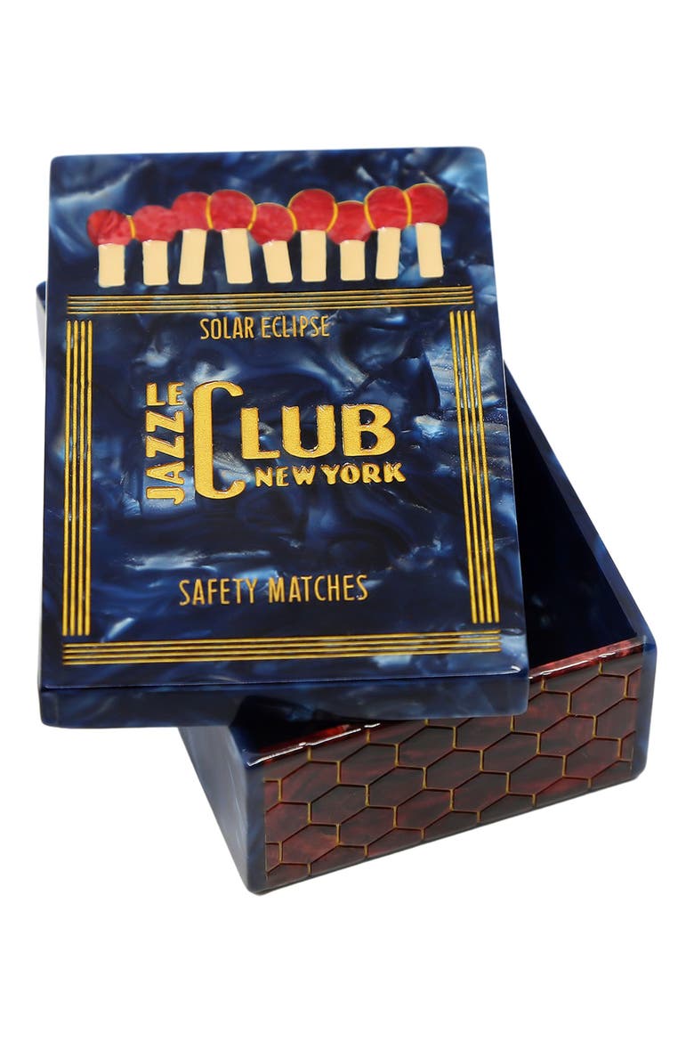 Le Jazz Club Hand Painted Decorative Tray, Alternate, color, BLUE