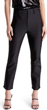 Good American Compression Shine Straight Leg Crop Pants