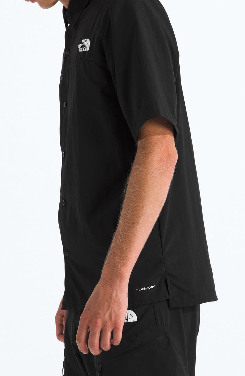 The North Face Packable Short-Sleeve Button-Up Shirt, Alternate, color, Tnf Black