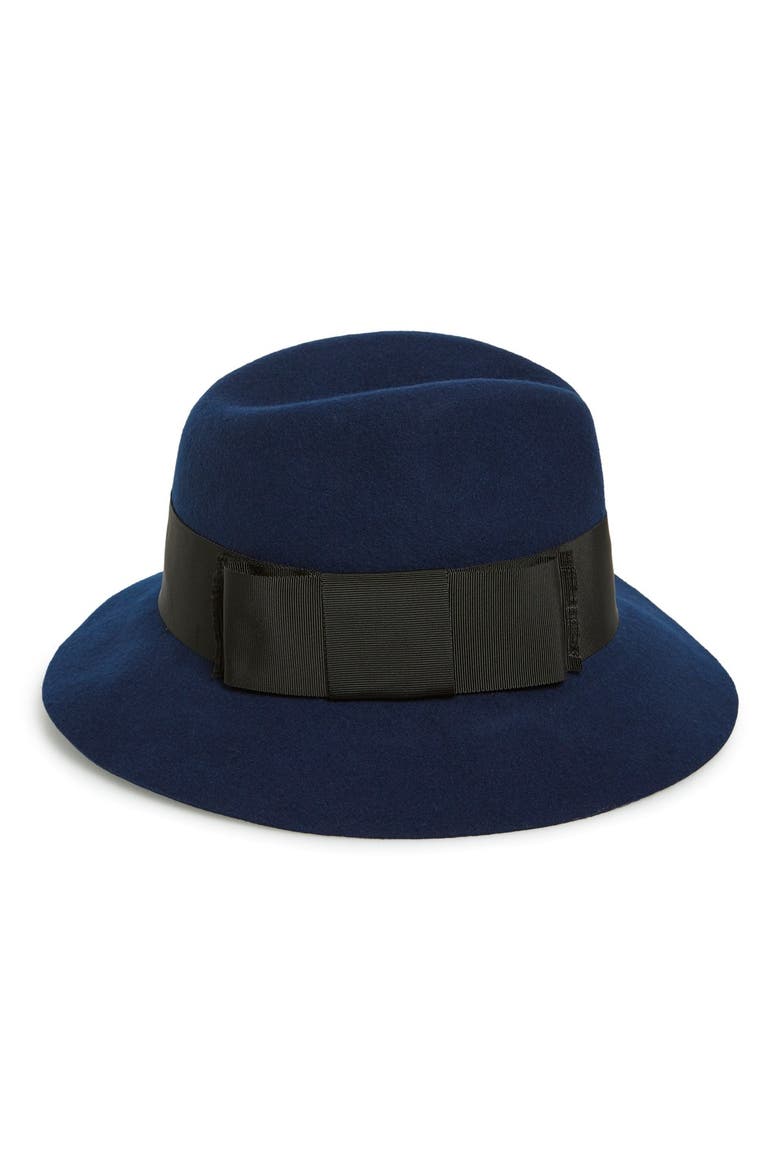 grosgrain fedora, Alternate, color, BLUE