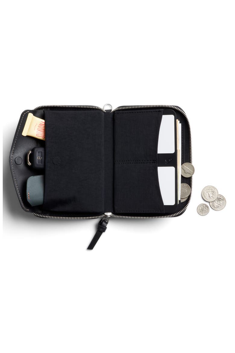Leather RFID Folio Wallet, Alternate, color, BLACK