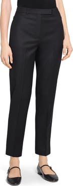 Theory Sleek Flannel High Waist Taper Pants