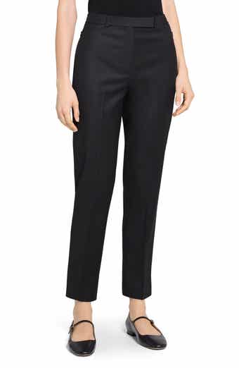 Theory Sleek Flannel High Waist Taper Pants