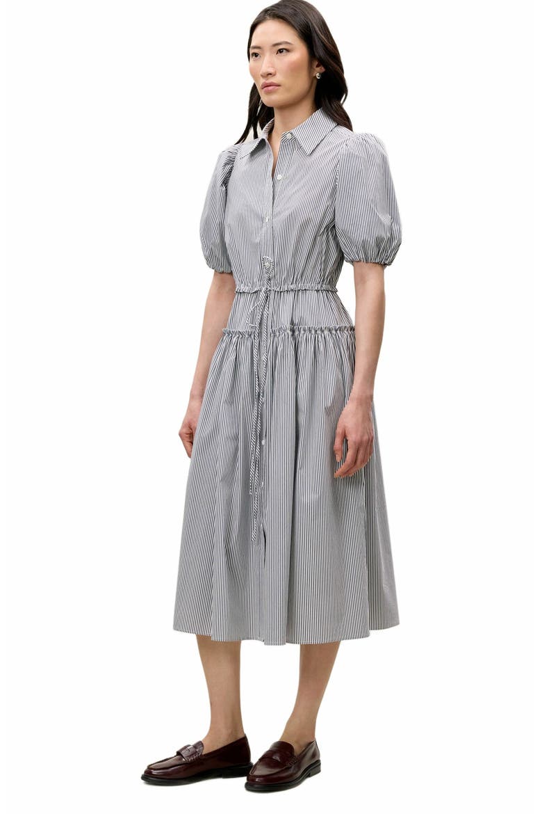 Poplin Shirt Dress, Alternate, color, BLUE STRIPE