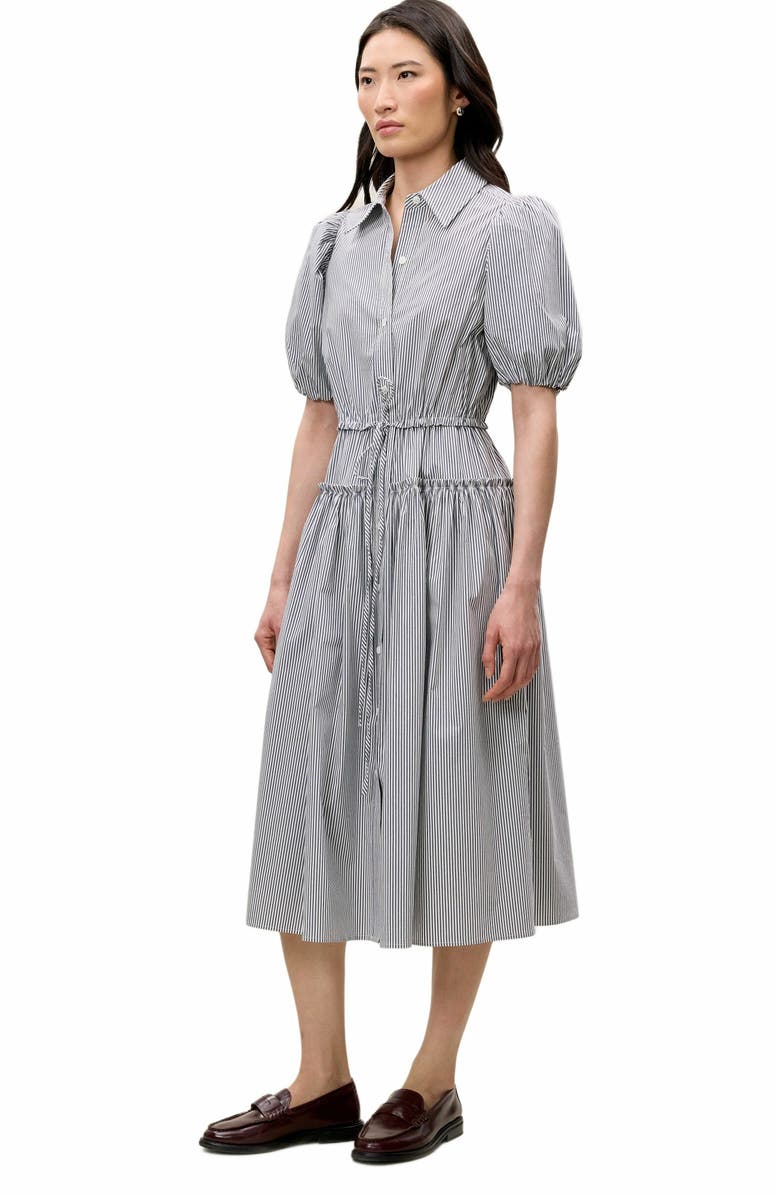 Rebecca Taylor Poplin Shirt Dress, Alternate, color, Blue Stripe