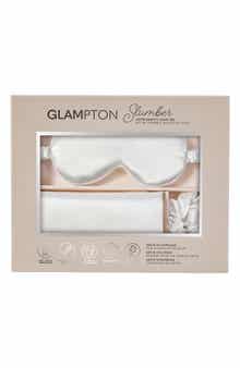 GLAMPTON Satin Pillowcase, Scrunchi & Mask Set