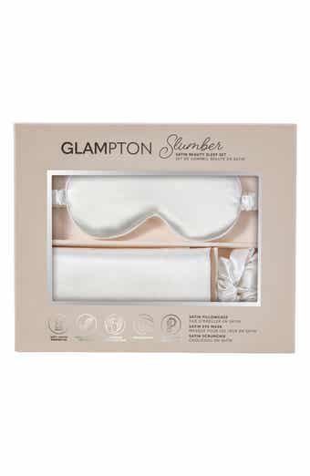 GLAMPTON Satin Pillowcase, Scrunchi & Mask Set