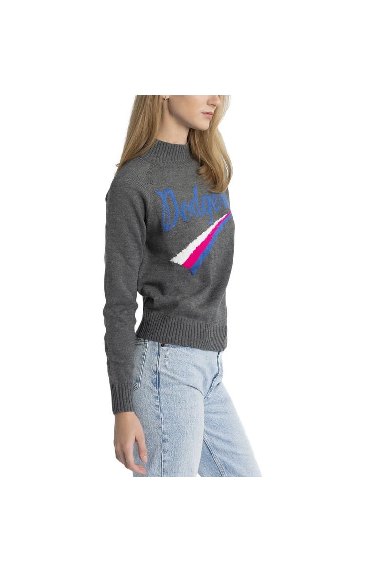 Women's Lusso  Gray Los Angeles Dodgers Serena Raglan Pullover Sweater, Alternate, color, Gray