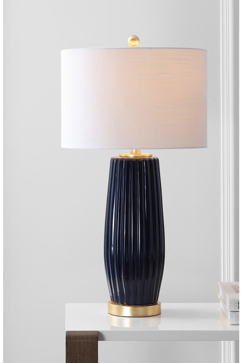 Roman 28.5" Ceramic LED Table Lamp, Alternate, color, Navy