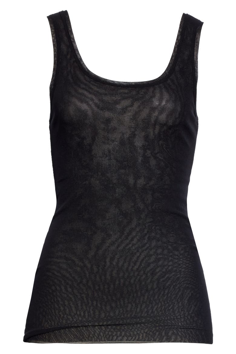 Tulle Tank, Alternate, color, NERO