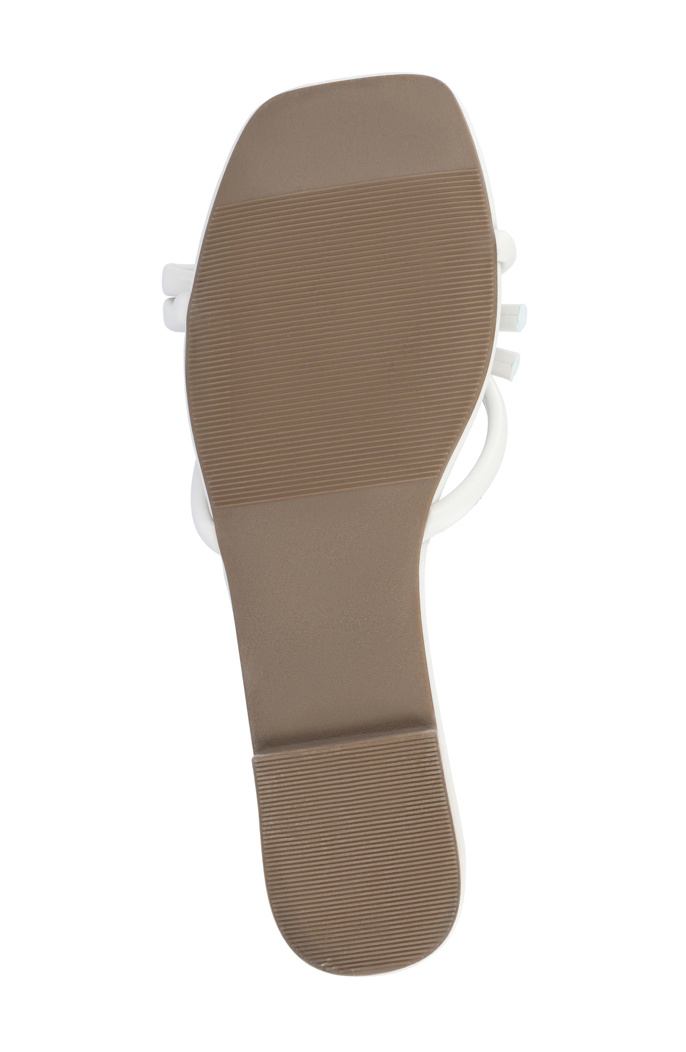 Journee Collection Soma Bow Sandal, Alternate, color, Off White