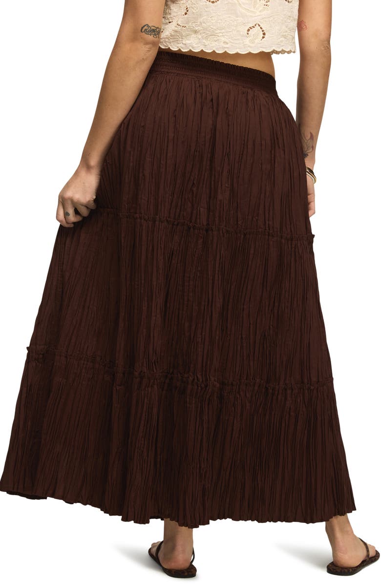 Lucky Brand Broomstick Maxi Skirt, Alternate, color, Chicory Coffee