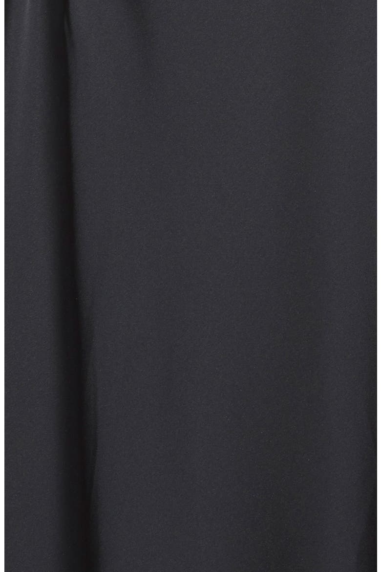 Keyhole Neck Ruched Waist Dress, Alternate, color, BLACK