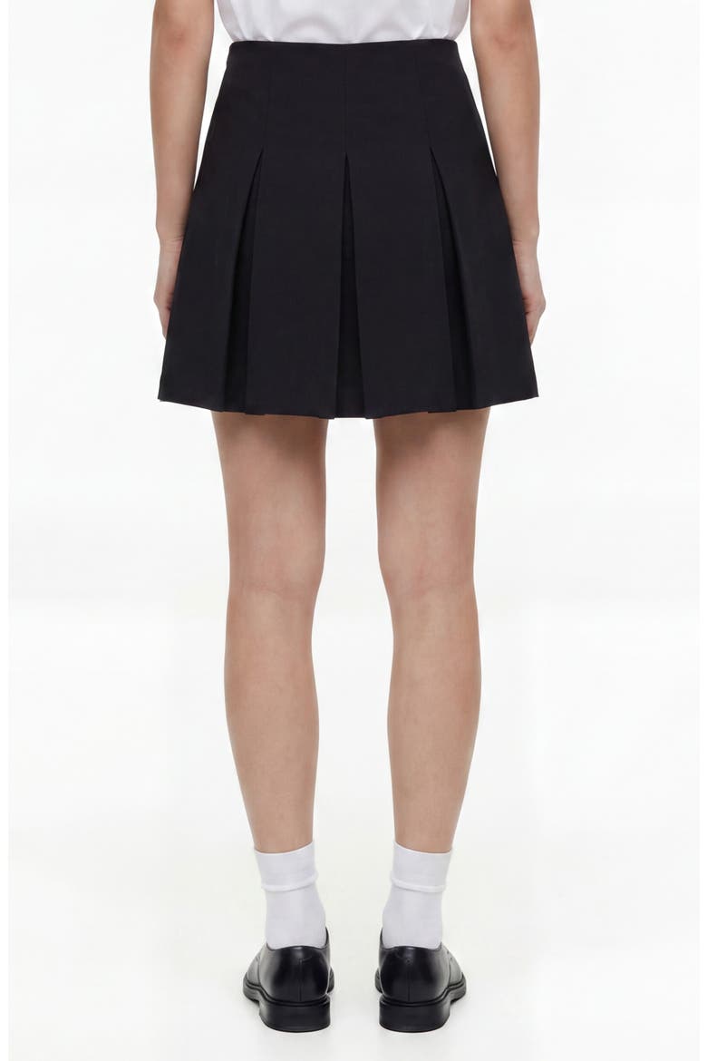 Mandy Pleated Skirt, Alternate, color, BLACK