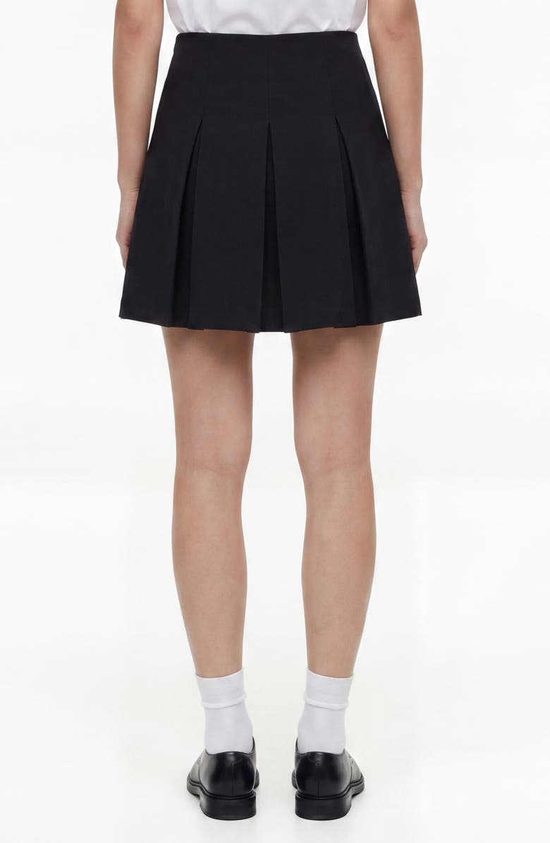 Love By Design Mandy Pleated Skirt, Alternate, color, Black
