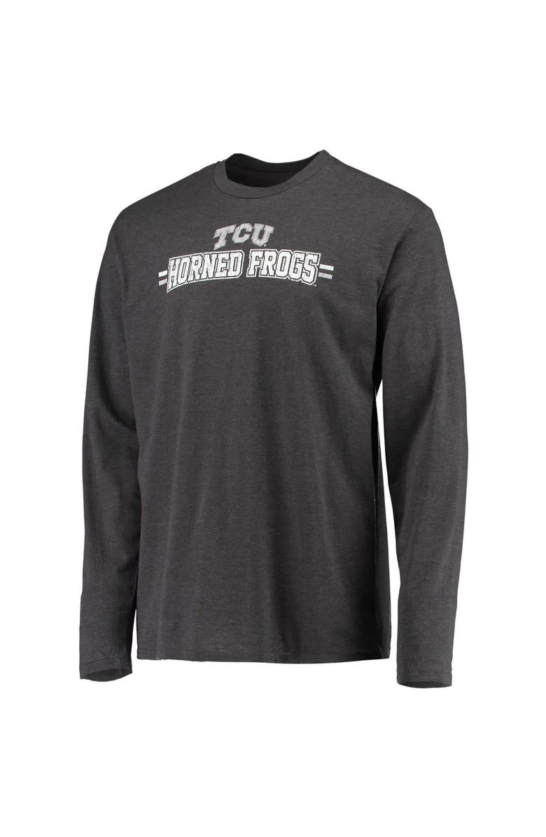 CONCEPTS SPORT Men's Concepts Sport Purple/Heathered Charcoal TCU Horned Frogs Meter Long Sleeve T-Shirt & Pants Sleep Set, Alternate, color, Heather Charcoal