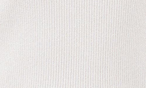 Chaus Metallic Turtleneck Sweater In White