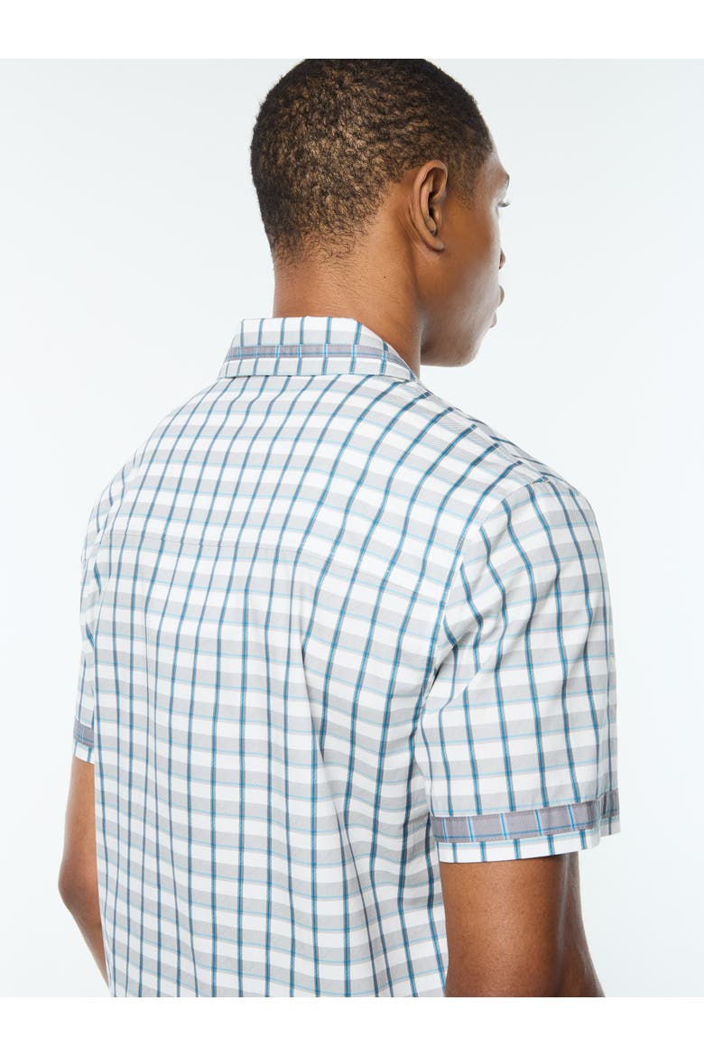 Quadretto Cabana Shirt, Alternate, color, BRILLIANT WHITE