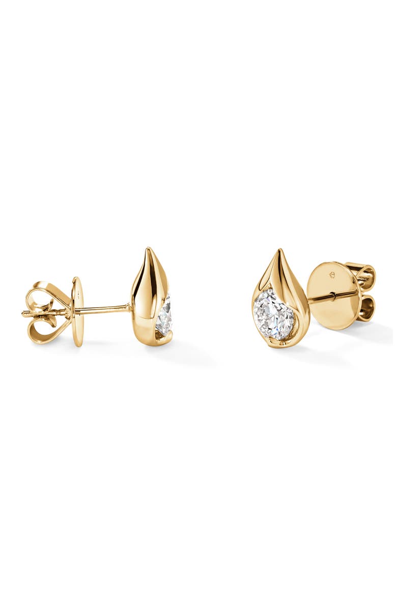 Lu Droplet Stud Earrings, Alternate, color, 0.60 CTW YELLOW GOLD/ DIAMOND