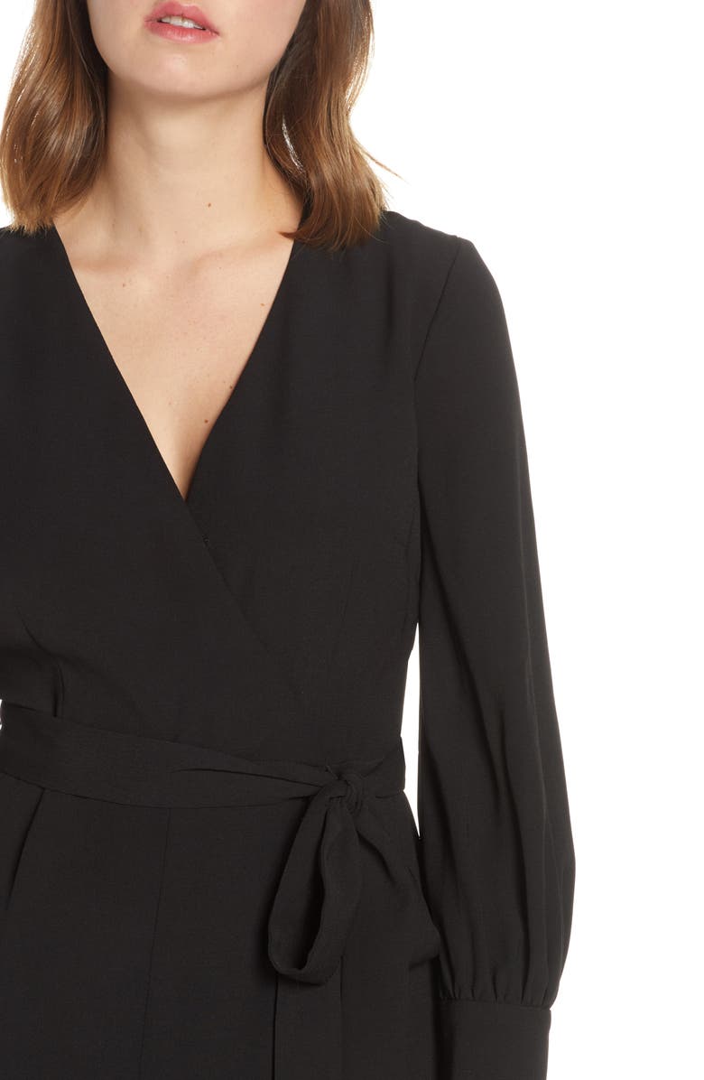 Eliza J Long Sleeve Crop Jumpsuit, Alternate, color,