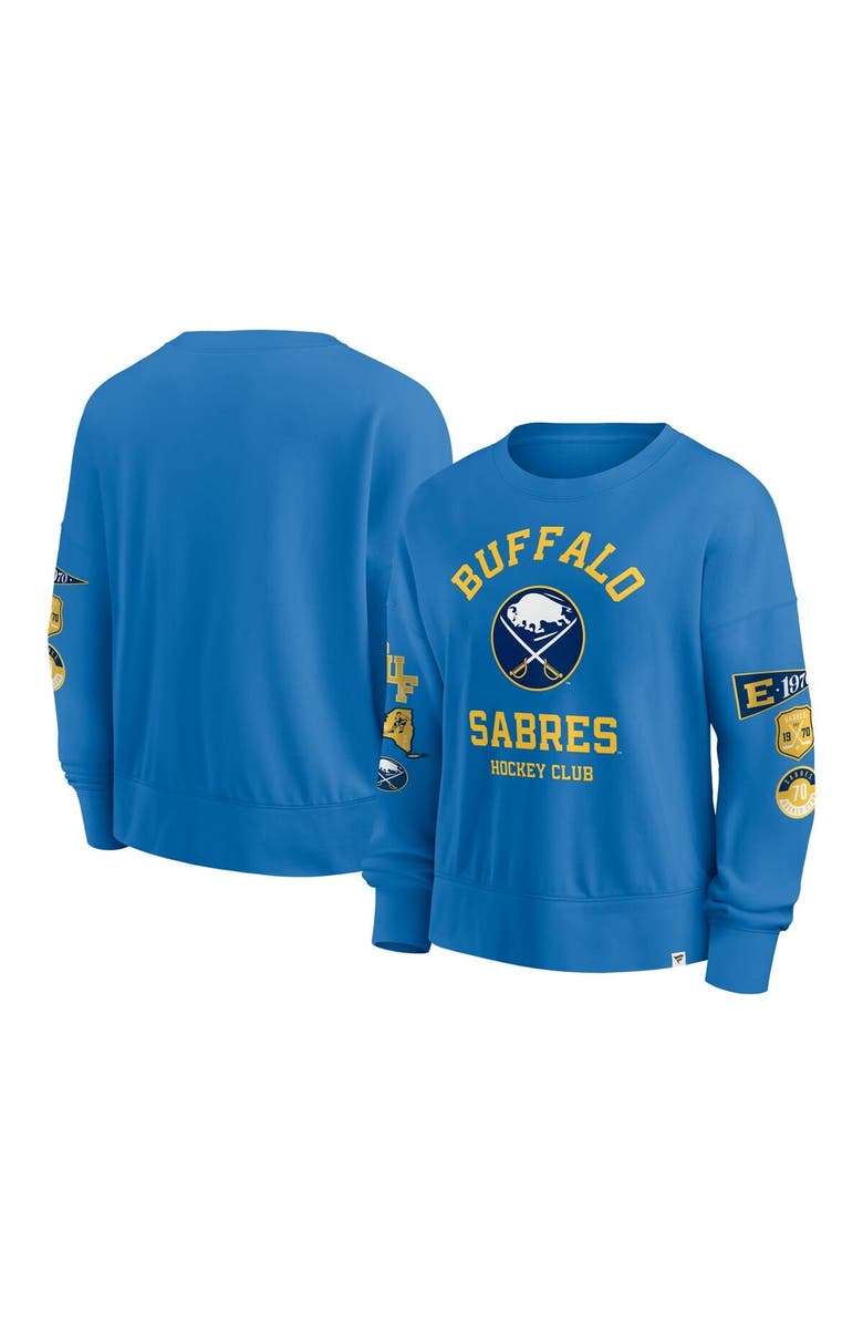 FANATICS Women's Fanatics Royal Buffalo Sabres Oversized Vintage Go Team Pullover Sweatshirt, Main, color,