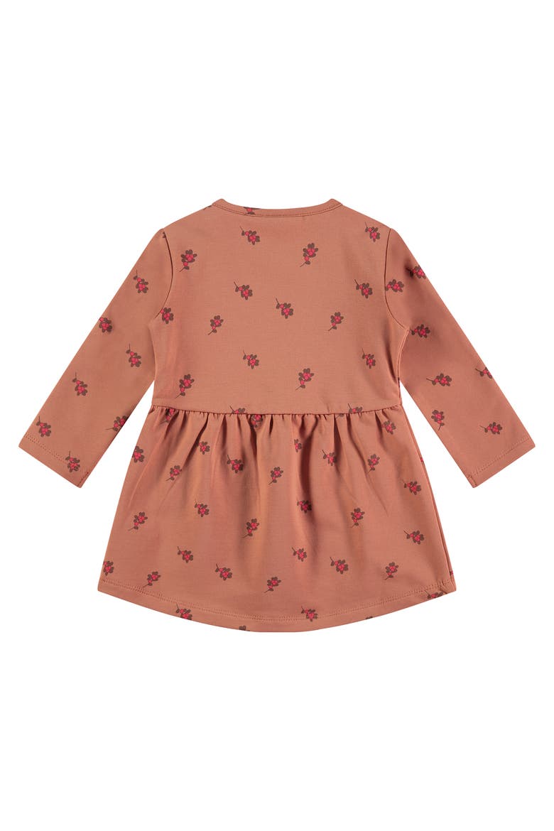 Allover Leaf Long Sleeve Sweatdress, Alternate, color, Cinnamon