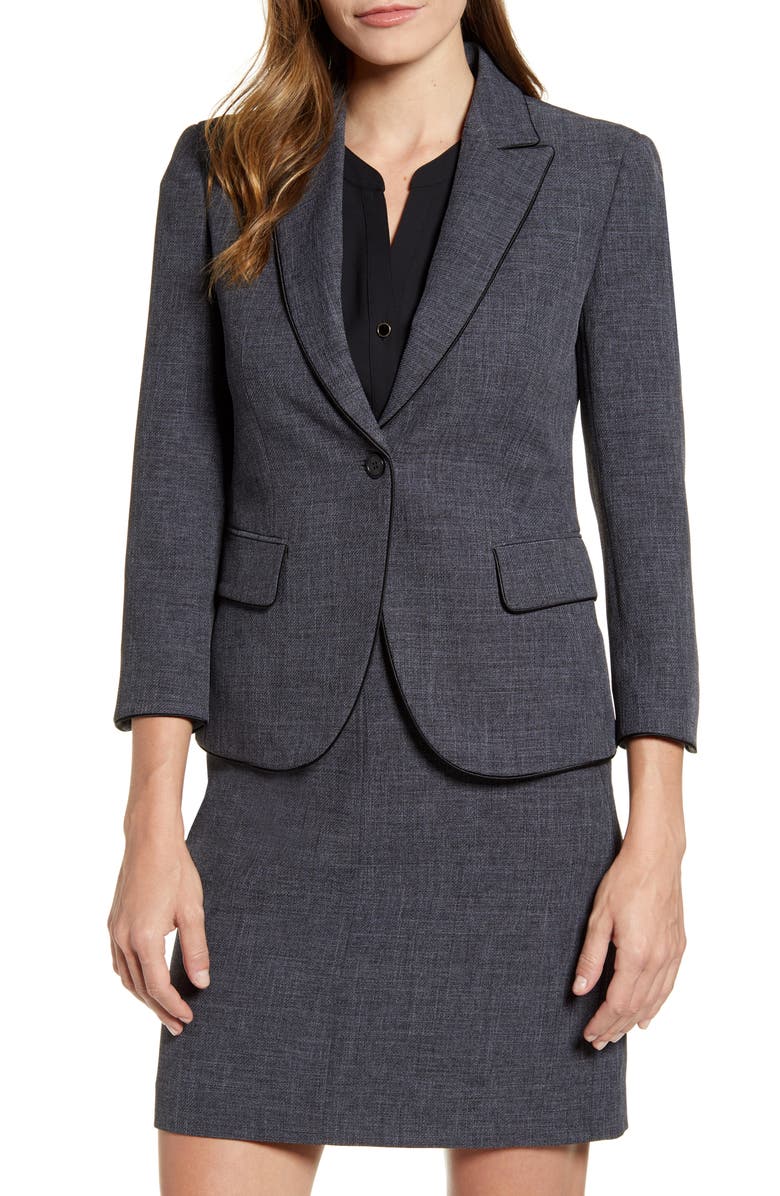 Anne Klein Peak Lapel Blazer, Main, color, 