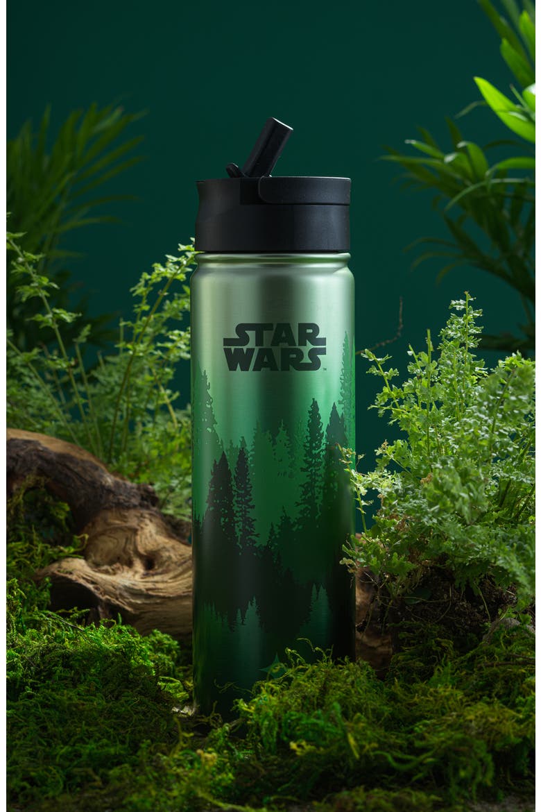 Star Wars Endor 22-Ounce Stainless Steel Water Bottle, Alternate, color, GREEN
