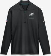 Nike Men's Nike Black Philadelphia Eagles Sideline Logo Glory Midweight Dri-FIT Half-Zip Pullover
